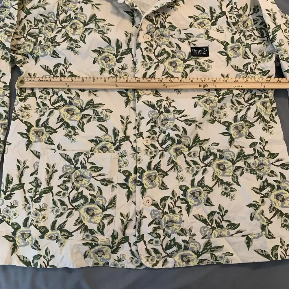 HUF Floral Chore Coat Jacket & Pants Set Mens XL/38 White Grafton Boyd‎ Skater